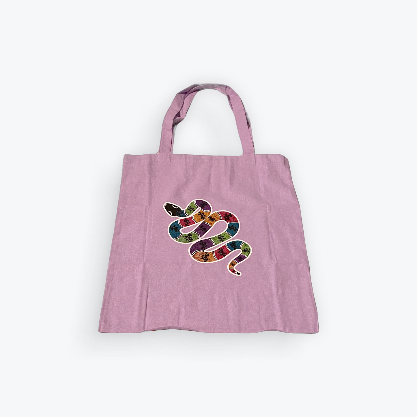 Rainbow Snake Tote Bags