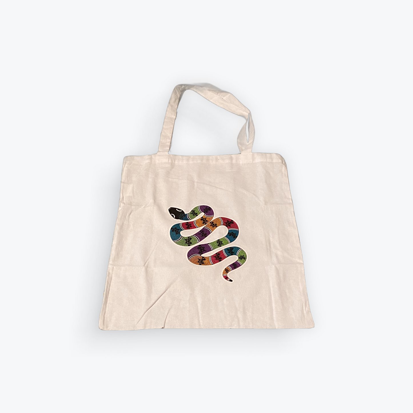 Rainbow Snake Tote Bags