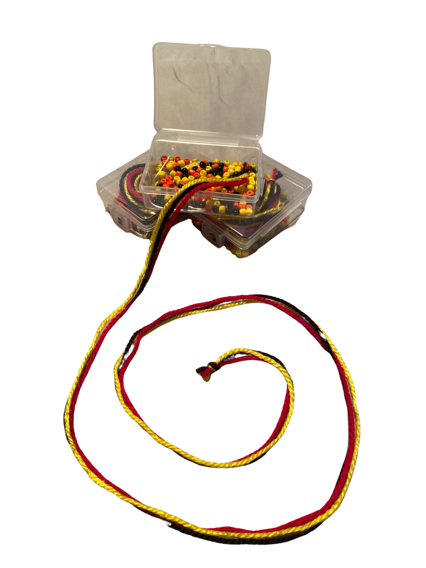 Black, Yellow and Red - Bead and Braid Kit (Aboriginal Flag Colours)