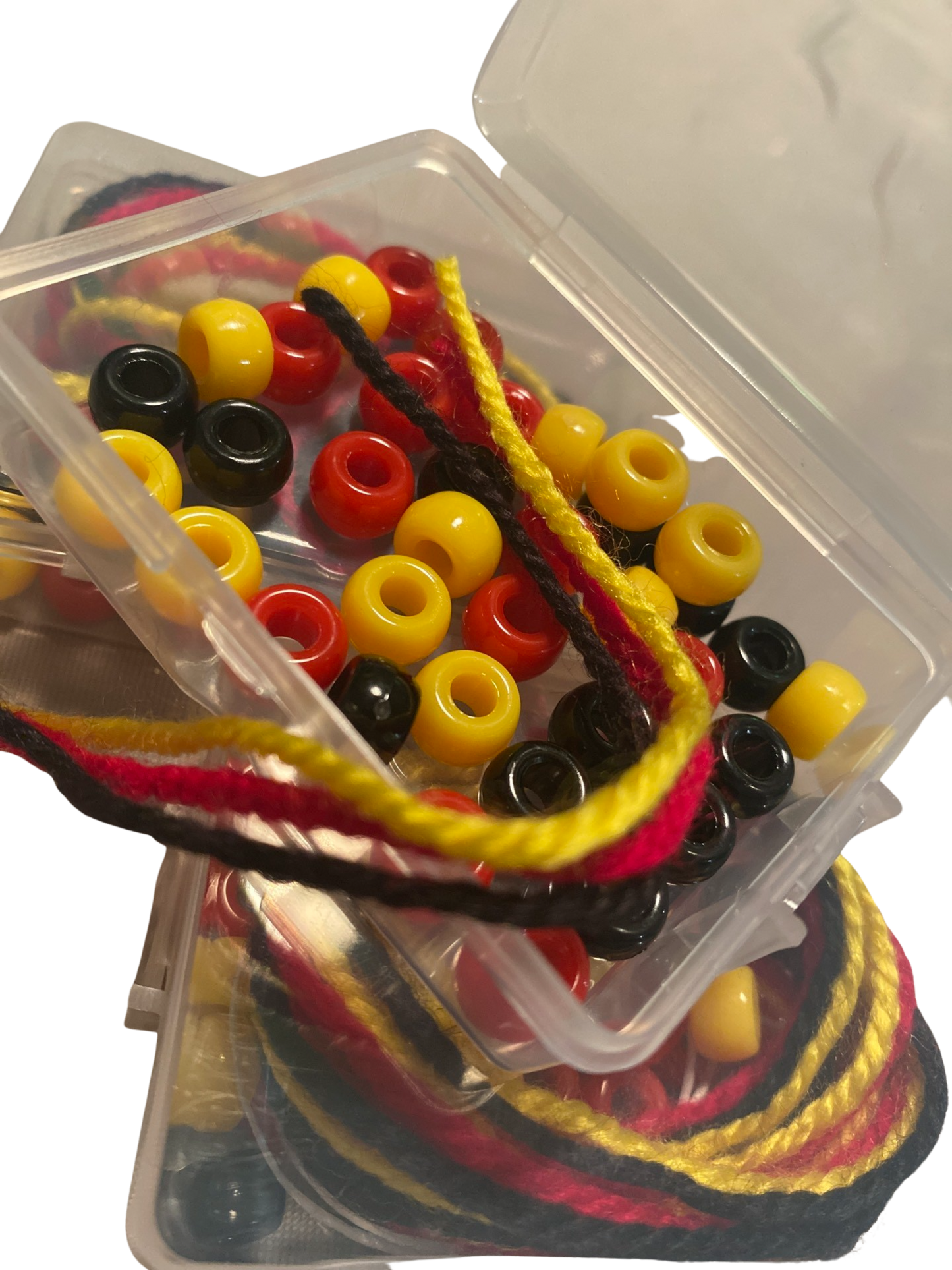 Black, Yellow and Red - Bead and Braid Kit (Aboriginal Flag Colours)