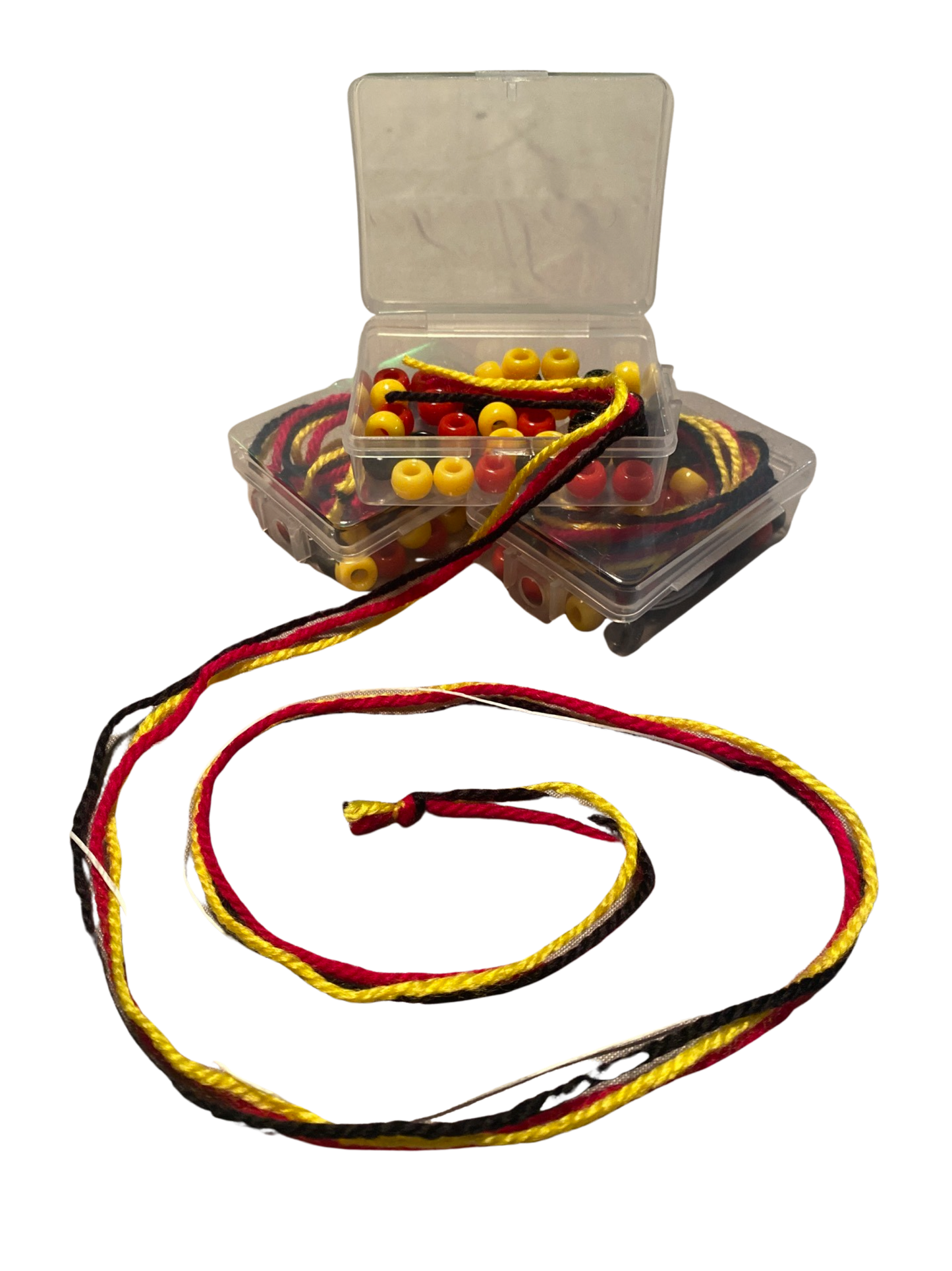 Black, Yellow and Red - Bead and Braid Kit (Aboriginal Flag Colours)